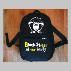 čierna ovca rodiny - Black Sheeo of The Family jednoduchý ľahký ruksak, rozmery pri plnom obsahu cca: 40x27x10cm materiál 100%polyester